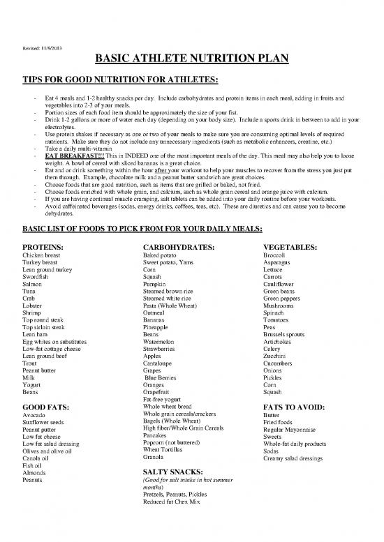 picture Athlete Meal Plan Pdf 140336 | Athlete Nutrition Plan