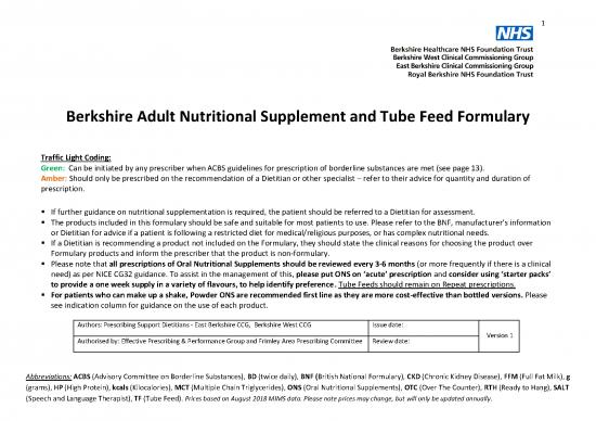 picture Traffic Light Diet Pdf 139215 | Berkshire Adult Nutritional Supplement And Tube Feed Formulary Approved Eppg 2018