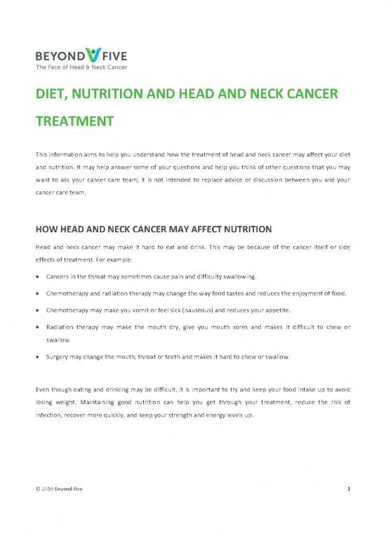 picture Cancer Diet Pdf 139394 | Beyond Five Diet And Nutrition Fact Sheet