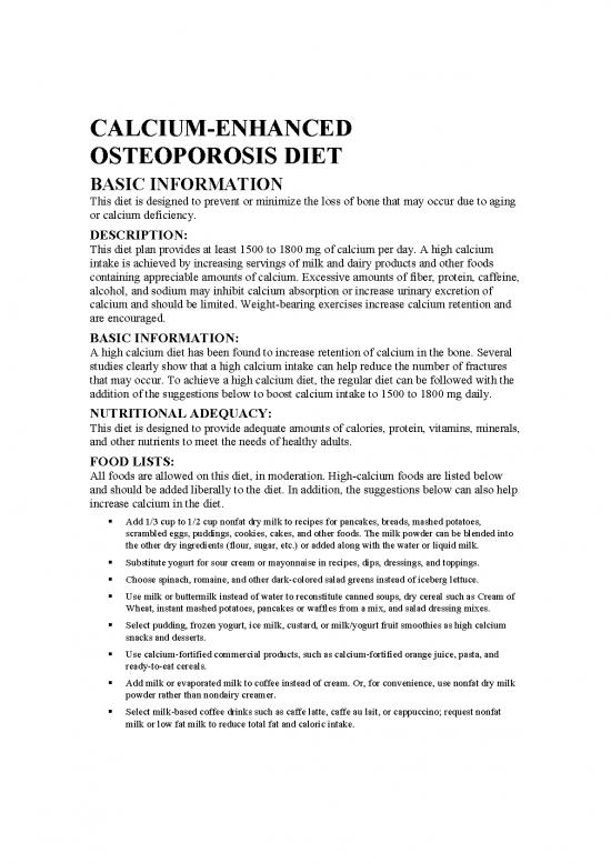 picture1_Osteoporosis Diet Plan Pdf 138014 | Calcium Enhanced Diet