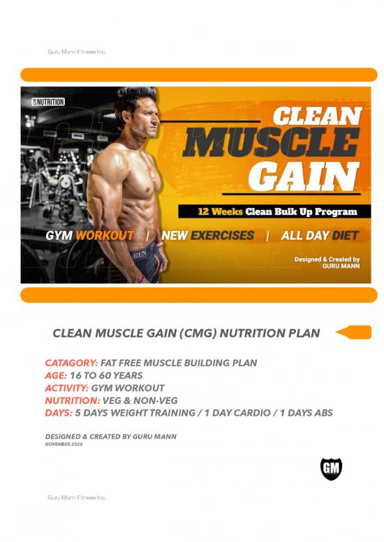 picture_Calories Pdf 139338 | Clean Muscle Gain Nutrition Plan By Guru Mann