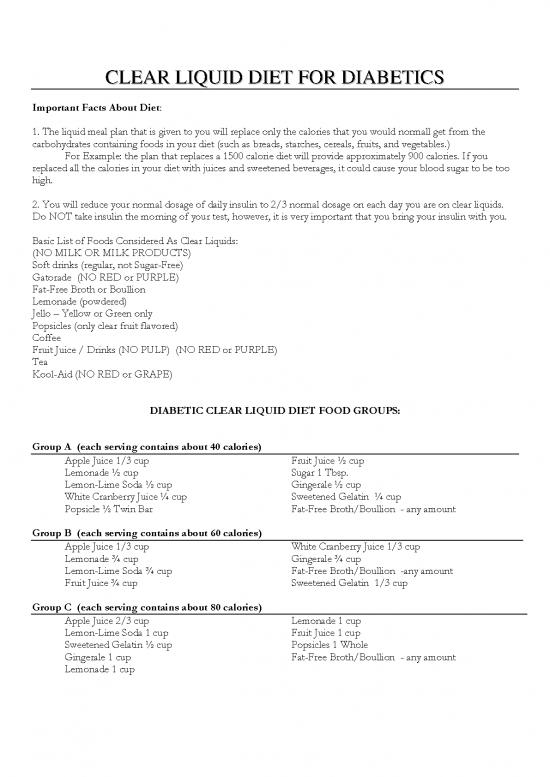 picture1_Calories Pdf 139317 | Clear Liquid Diet Diabetic Gpa
