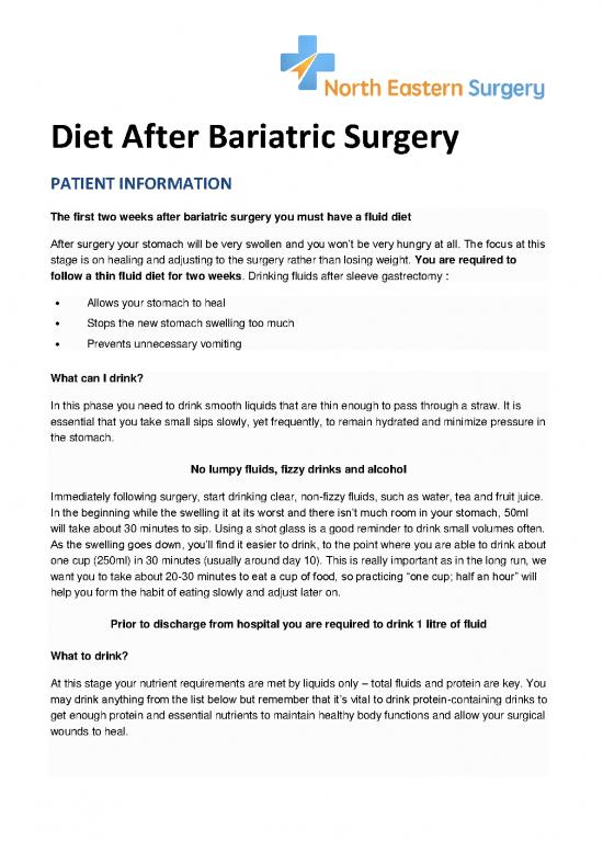picture Diet After Bariatric Surgery Pdf 140084 | D2 Diet After Bariatric Surg New