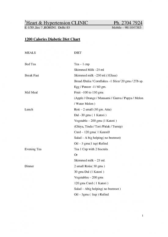 picture_Calories Pdf 138924 | Diet Chart