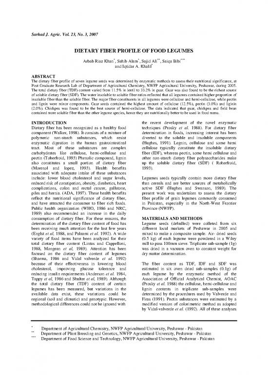 picture_Agricultural Pdf 138568 | Dietary Fiber Profile Of Food Legumes