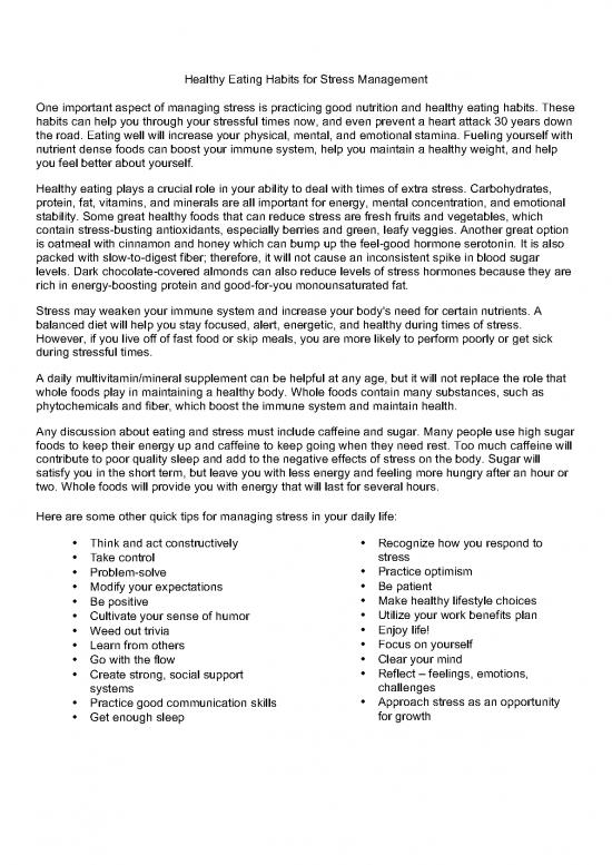 picture Healthy Eating Habits Pdf 138036 | Eating For Stress Management