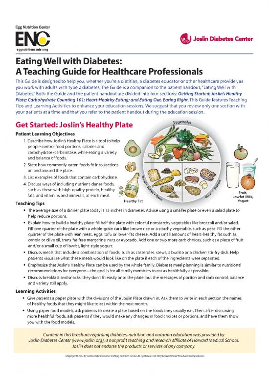 picture Carbohydrate Counting Food List Pdf 139013 | Eating Well With Diabetes Teaching Guide