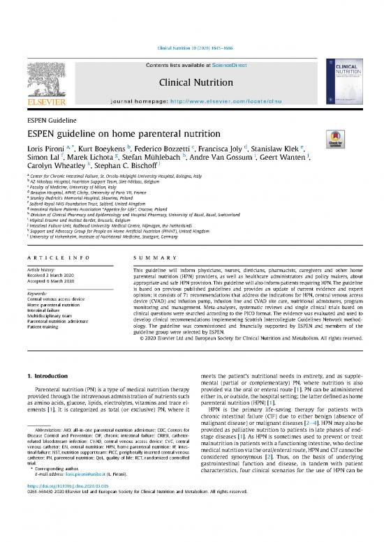 picture_Nutrition Epidemiology Pdf 139070 | Espen Guideline On Home Parenteral Nutrition