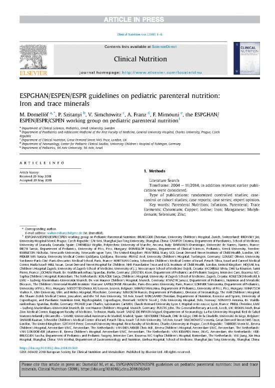 picture1_Nutrition Therapy Pdf 139072 | Espghan Espen Espr Guidelines On Pediatric Parenteral Nutrition Iron And Trace Minerals
