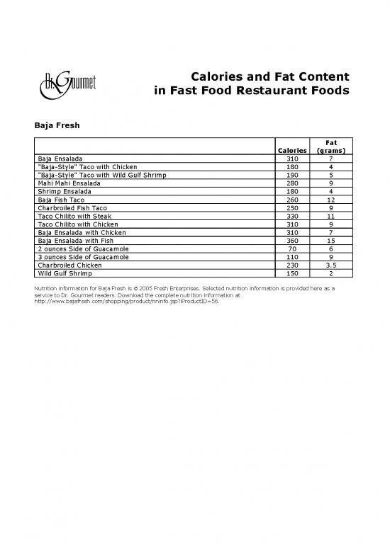picture Calories Pdf 138930 | Fastfoodnutrition