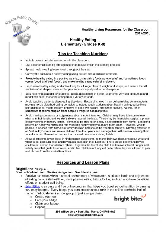 picture1_Healthy Nutrition Pdf 138502 | Healthy Eating Elementary 2017 2018 Hyperlinked Sept 2017 2