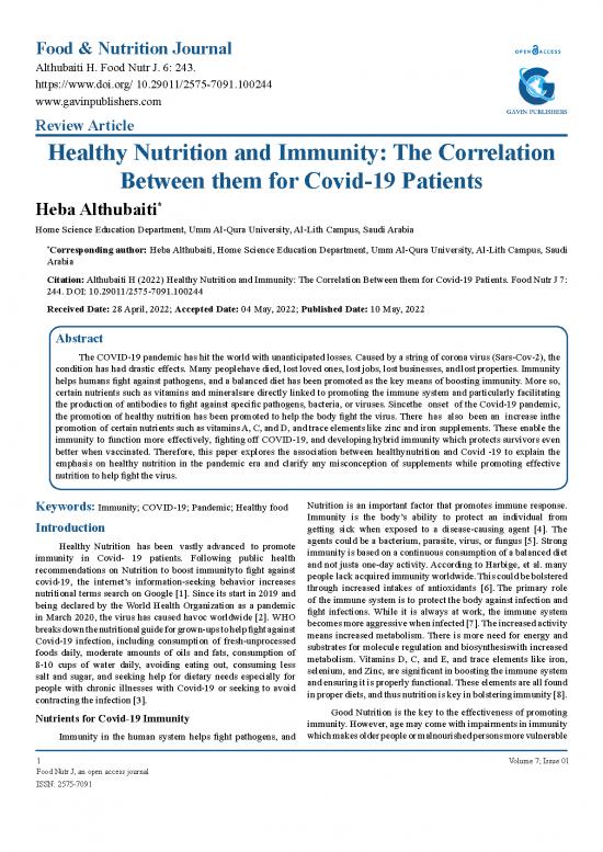 picture_The Science Of Nutrition Pdf Free 139258 | Healthy Nutrition And Immunity The Correlation Between Them For Covid 19 Patients