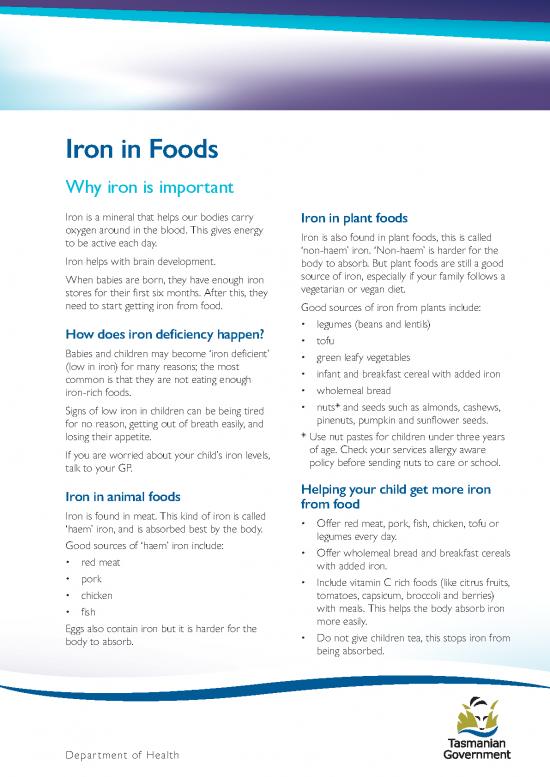 picture1_Iron Diet Pdf 139462 | Iron In Foods Dohtasmania2016