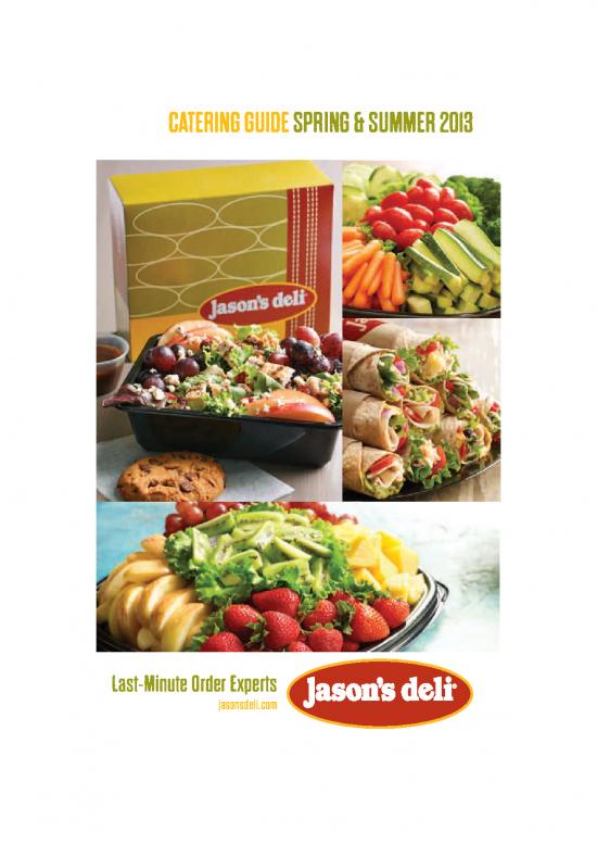 Jasons Deli Catering Menu 1