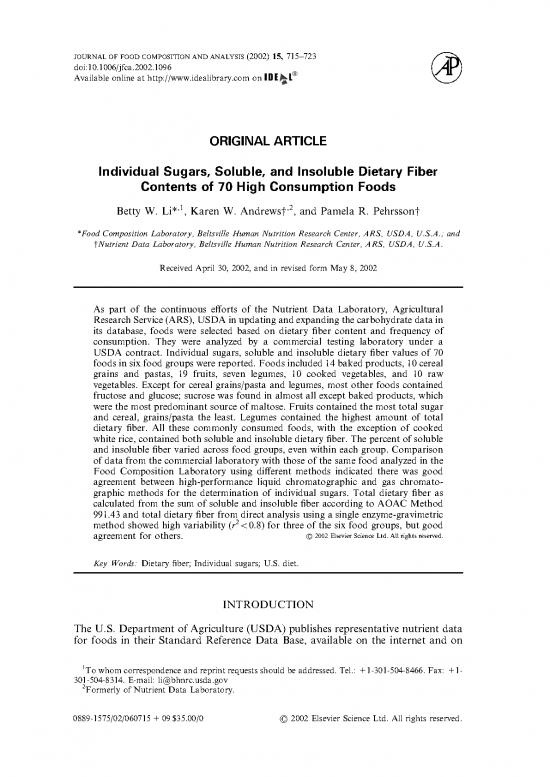 picture Foods High In Soluble Fiber Pdf 138539 | Jfca15 715 723