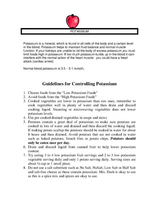 picture_Foods High In Potassium Pdf 139330 | Low And High Potassium Foods