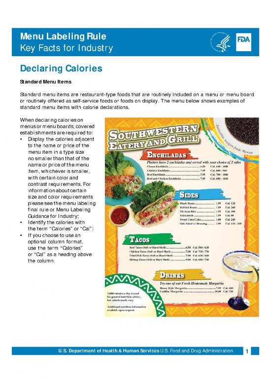 picture1_Calories Pdf 139860 | Menu Labeling Key Facts For Industry Declaring Calories