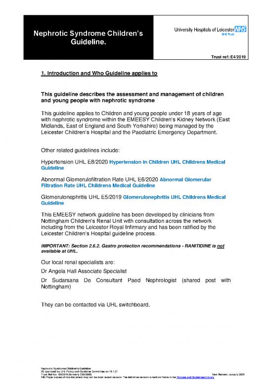 picture_Nephrotic Syndrome Uhl Childrens Medical Guideline