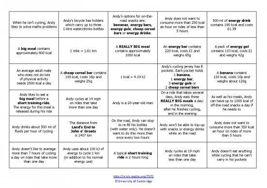 picture Kcal Pdf 140087 | Nutrition And Cycling Cards