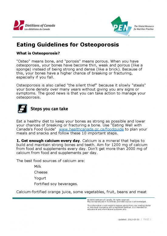 picture Osteoporosis Diet Plan Pdf 138012 | Osteoporosis Eating Guidelines
