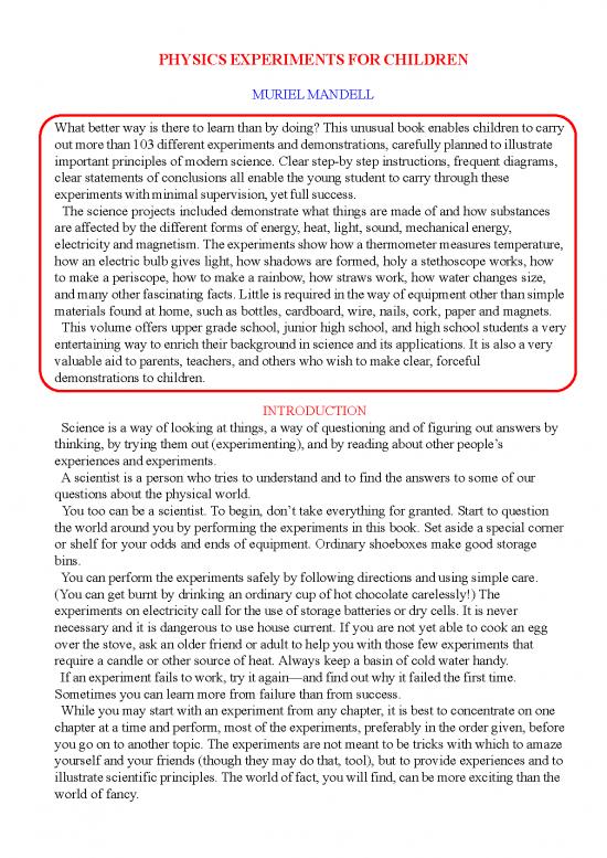 picture Science Experiments Pdf 140353 | Physicsexperiments