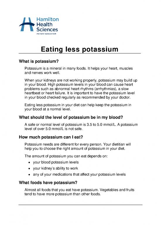 picture Foods High In Potassium Pdf 139369 | Potassiumeatless Trh