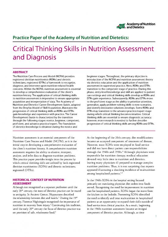 picture1_Applied Nutrition Pdf 138825 | Practice Paper Critical Thinking Skills In Nutrition Assessmenashx