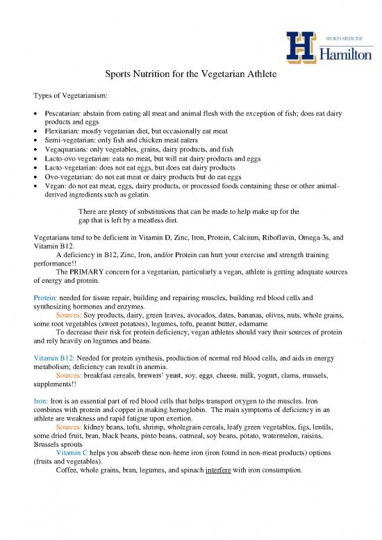 picture1_Iron Diet Pdf 139356 | Sports Nutrition For The Vegetarian Athlete
