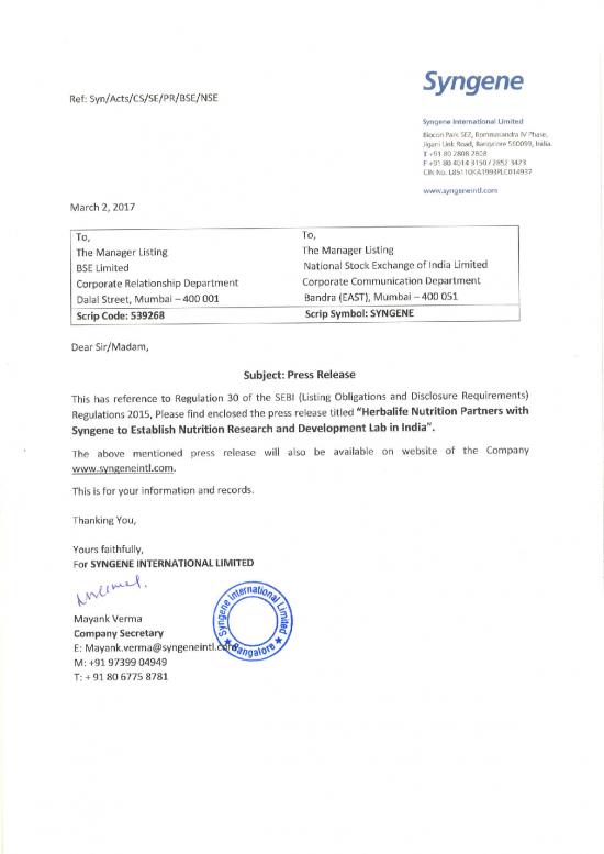 picture1_Herbalife Nutrition Pdf 139725 | Syngene Herbalife Pressrelease2017