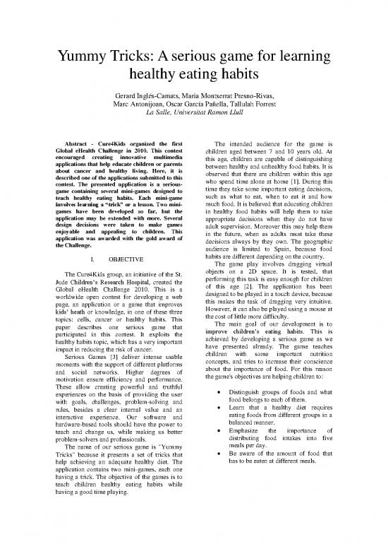 picture Healthy Eating Habits Pdf 138820 | Yummytricks A Serious Game For Learning Healthy Eating Habits