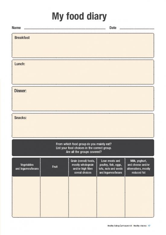 Understanding Healthy Eating Pdf 139004 Curriculum Kit Healthy Choices