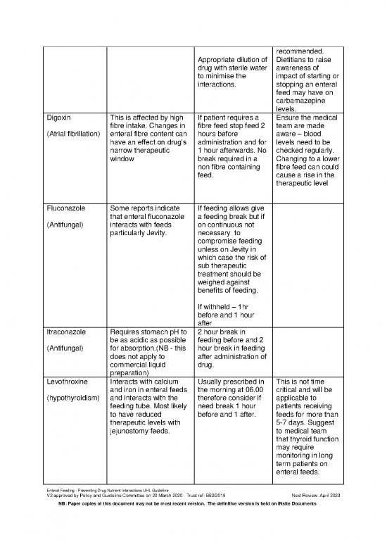 Drug Nutrient Interactions Pdf 138211 Enteral Feeding Preventing Drug
