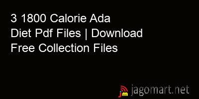 picture 3 1800 Calorie Ada Diet Pdf Files | Download Free Collection Files