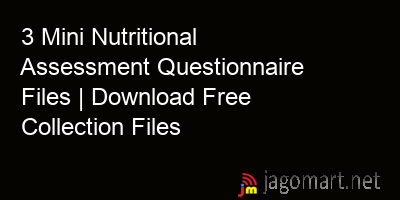 picture 3 Mini Nutritional Assessment Questionnaire Files | Download Free Collection Files