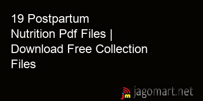 picture 19 Postpartum Nutrition Pdf Files | Download Free Collection Files