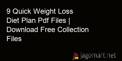 picture 9 Quick Weight Loss Diet Plan Pdf Files | Download Free Collection Files