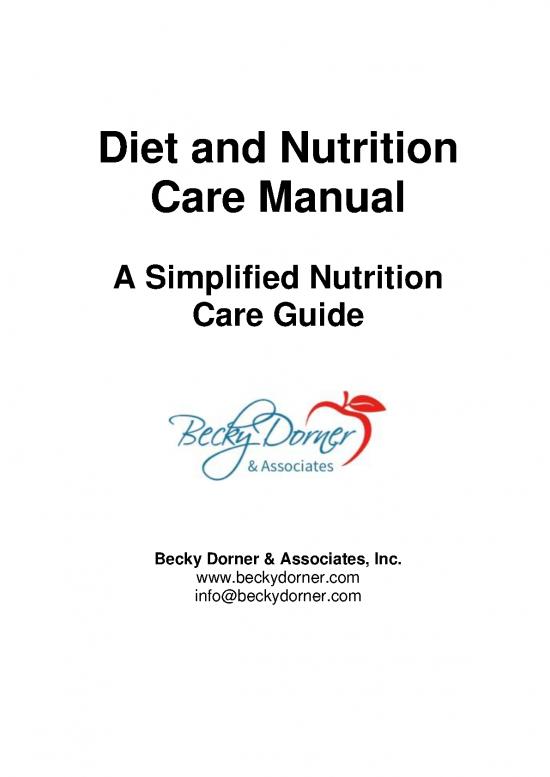 picture Nutrition Care Manual Free Pdf 142493 | 4520 Manual Sample