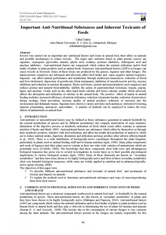 picture Anti Nutritional Factors In Food Pdf 142478 | 5 Antinutritional And Toxic Subs