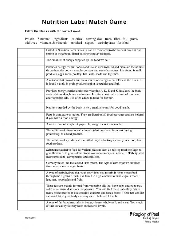 picture1_Vitamins In Animal Nutrition Pdf 141642 | 5 Nutrition Label Game