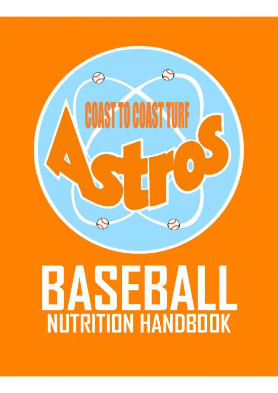 picture Sports Nutrition Handbook Pdf 142501 | Astros Baseball Nutrition Handbook