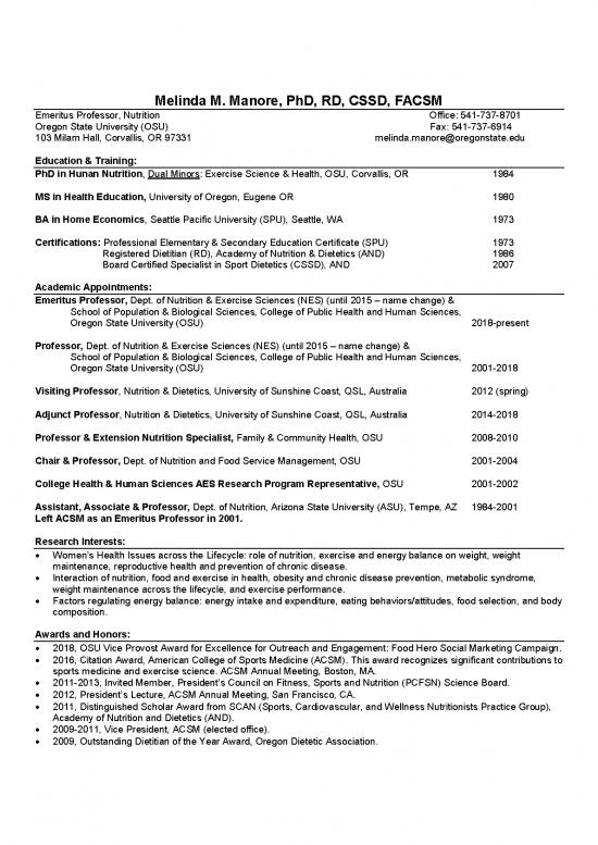 picture_Public Nutrition Pdf 142883 | Cv Melinda Manore 2021 04 19