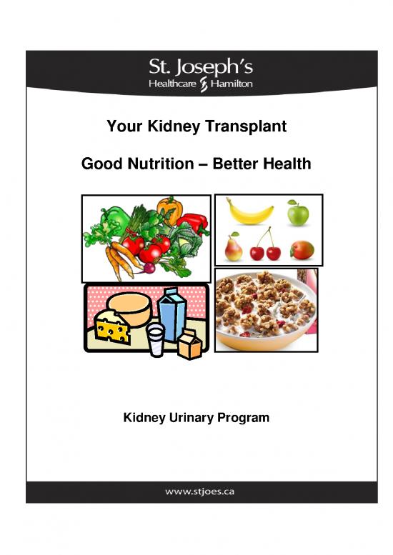 picture Food Nutrition Book Pdf 142225 | Good Nutrition Better Health After Your Kidney Transplant