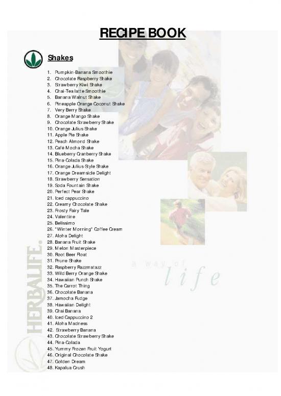 picture_Herbalife Shake Recipe Book