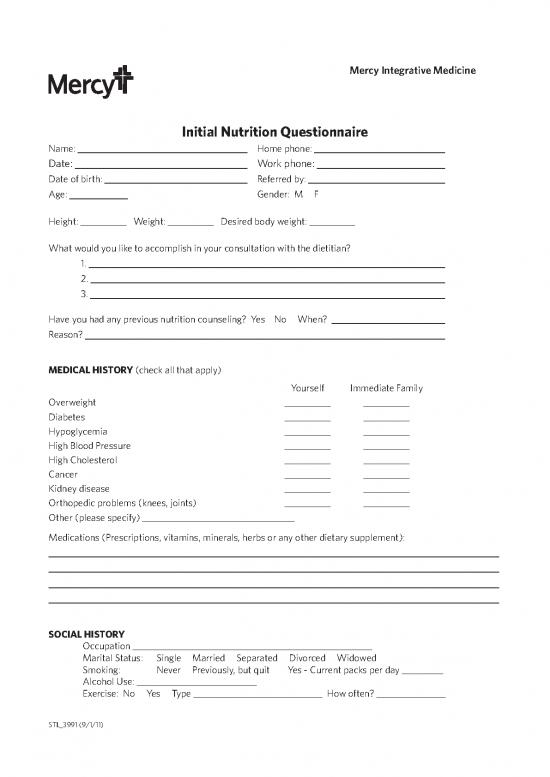 picture Kidney Diet Pdf 141109 | Initial Nutrition Questionnaire