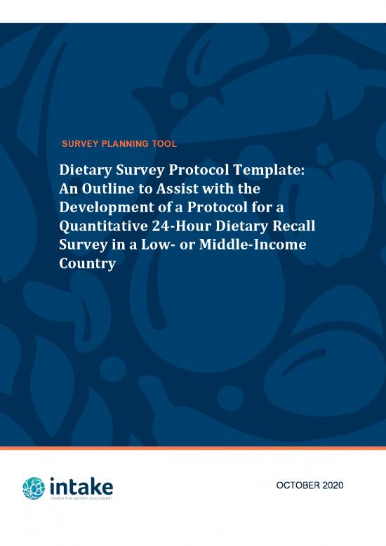 picture1_Dietary Recall Pdf 140735 | Intake Outline For Survey Protocol Oct 2020