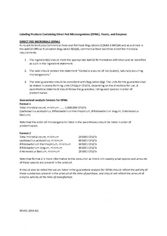 picture Food Label Template Pdf 141923 | Labeling Products With Dfms, Yeasts, And Enzymes