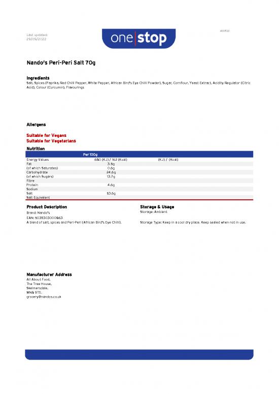 picture_Nutrition Therapy Pdf 141557 | Nandos Peri Peri Salt 70g 400522