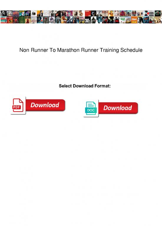 picture_Non Runner To Marathon Runner Training Schedule