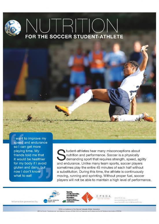 picture Nutrition For Soccer Players Pdf 142171 | Nutrition For Soccer Student Athletes Web Version