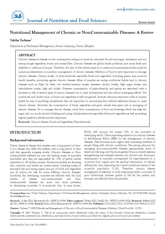 picture_Nutrition Therapy Pdf 140983 | Nutritional Management Of Chronic Or Noncommunicable Diseases A Review